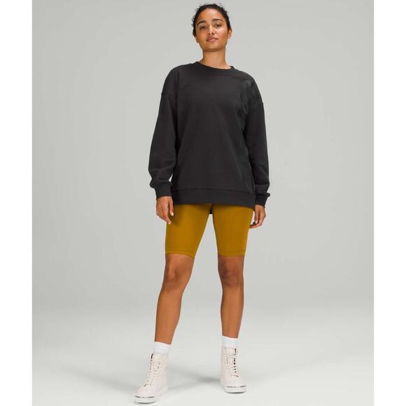 (4) NWT $108 Lululemon Perfectly Oversized Crew *Logo Black‎ - Picture 2 of 6